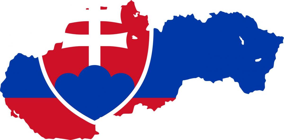 mapa de la bandera de Eslovaquia