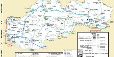 Eslovaquia mapa de trenes